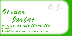 oliver jarfas business card